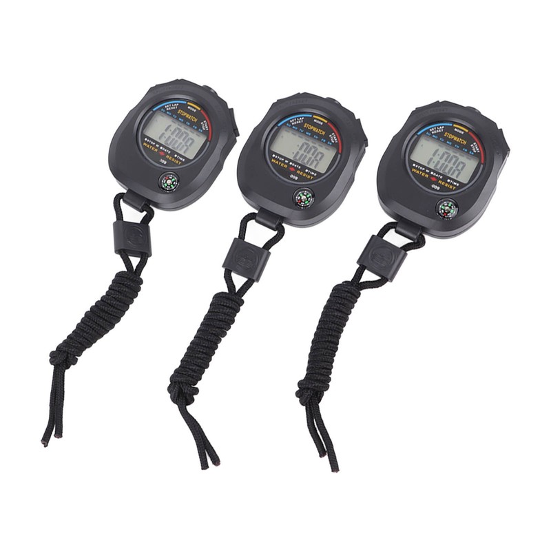 3 PCS Sports Stopwatch High Accuracy Waterproof 40mah Sports Stopwatch