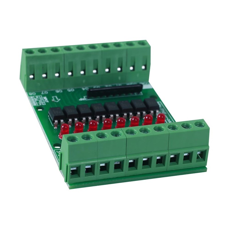 Optocoupler Isolation Module, DC 3.3V 5V 8 Channel Optocoupler Isolation