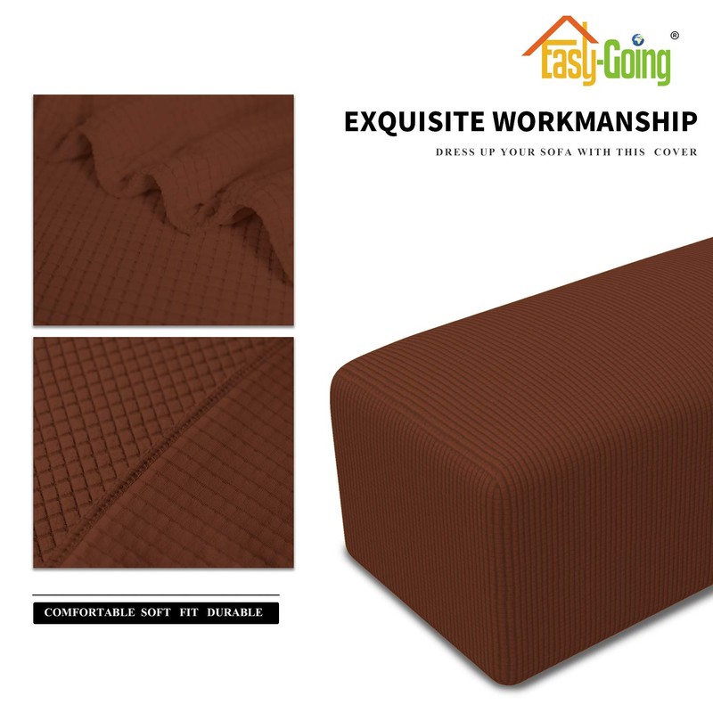 Easy-Going Stretch Ottoman Cover Folding Storage Stool Furniture Protector Soft