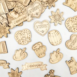 Oktoberfest Decorative Confetti Oktoberfest Wood, Pack of 50 Bavarian Scatter Decoration, Oktoberfest Table Decoration, Confetti Bavaria, Oktoberfest Bavarian Party Oktoberfest Decoration