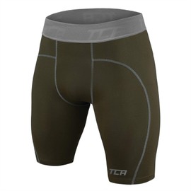 TCA Men's Pro Performance Compression Base Layer Thermal Under Shorts - Forest Night, S Men