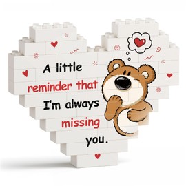 Gifts for Her Him - Building Blocks Puzzle Plaque, Long Distance Relationship Gift, Romantic I Love You Gifts for Him Her Girlfriend Boyfriend, Birthday Anniversary Presents for Women Men Wife Husband