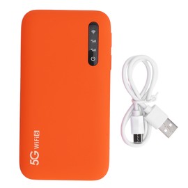 5G WiFi6 Mobile Hotspot, 5G Router with Sim Card Slot, International Coverage Modem, Portable Internet Devices for Travel, Support 16 Users, 6100mAh Battery