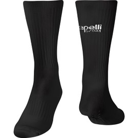 Capelli Sport Crew Socks with Grips, Athletic Non Slip Pair for Men and Women, Black, Small