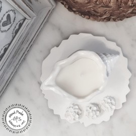 Cozy Home Candle Set, Handmade Soy & Coconut Wax Candles,Plaster Shells,Premium Aroma Oils, Aroma Candle,Candle in Plaster Candlestick,Candle for Home (Watermelon Lemonade)