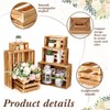 CroBlissful 6 Pcs Decorative Wood Crates for Storage Display Rustic