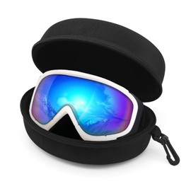 GlaRid Big Large Snow Goggles Case, Hard EVA Ski Goggles Case with Aluminum Bag Hook & High-Performance Proof Zipper -Lightweight Travel Carrying Snowboard Goggles Bag