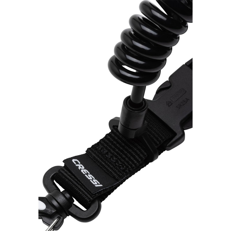 Cressi Laynyard with Ring - Elastic Spiral Cable for Diving