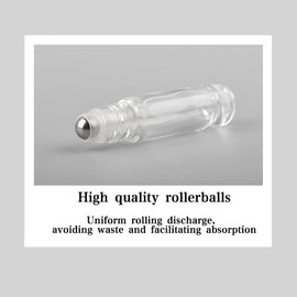 10 PCS Essential Oil Roller Bottles 10 Ml 1/3 Oz Refillable Roll On Bottles With Stainless Steel Roller Bottles