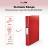 Durafile Ring Binder A4 File, Red, Single File Folder Organiser,
