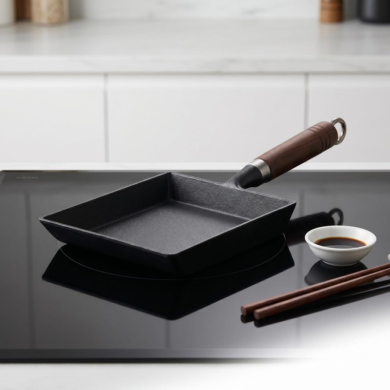 Cast Iron Omelet Pan 7.2x6 Inch