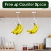 Josmimic White Banana Hanger Hook Under Cabinet: Adhesive Banana Holder,