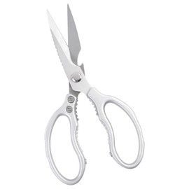 Kitchen Shears - Multi-Function Kitchen Scissors - Stainless Steel Utility Scissors (Silver)