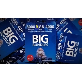 O2 Pay As You go sim card, BIG BUNDLE 25 tariff - sims can be used with any O2 tariff
