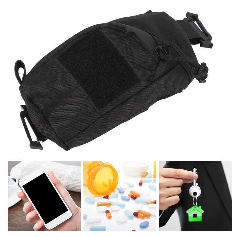 Atyhao Backpack Strap Pouch, Clip On Pouch Double Layers Waterproof