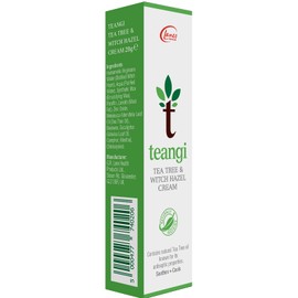 Teangi Tea Tree and Witch Hazel Cream, Soothing and Calming Treatment for Irritated Sensitive Skin with 100% Natural Ingredients, 28g