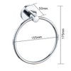 Towel Holders for Bathrooms Wall Mounted - Round Chrome Towel