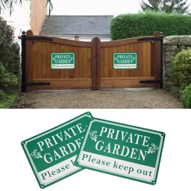 The Lord of the Tools 3PCS Private Garden Please Keep Out Safety Signs 25x18cm Do Not Enter Sign Outdoor Door Aluminum Sign 4 Predrilled Holes for Driveways Yards