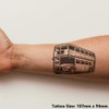'Double Decker Bus' Temporary Tattoo - Water Resistant, Skin-Safe, Non-Toxic