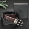 LCG LUCHENGYI Men's Reversible Leather Belts 1 Pack, Casual Two