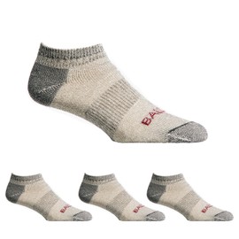 Ballston Lightweight 81% Merino Wool All Season Low Hiking Socks - 4 Pairs for Men and Women(Lunar Gray, S (Fits Women's Shoe 4-5, Youth 1-4))