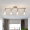 BUXVRCS Adjustable Multi-Directional Brushed Nickel Light Fixtures, Semi Flush Mount
