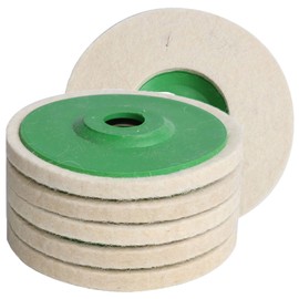 6-piece 125 mm x 22 mm wool felt polishing disc, wool felt polishing pads for angle grinders