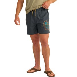 HUK Pursuit Volley Pattern, Quick-Dry Shorts for Men, Volcanish Ash