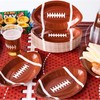 JOYIN 72 Pcs 10" Football Paper Plates, Disposable Football-Shaped Party