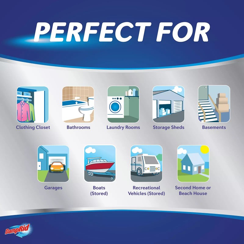 Damprid 3 Pack Moisture Absorbers Fresh Scent 16 Ounce Hanging