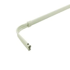 Graber Lock Seam Curtain Rod, 48" to 84" 5 1/2-Inch Projection, White