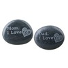 Rockcloud Black Engraved Inspirational Stones Love Stones, Mother's