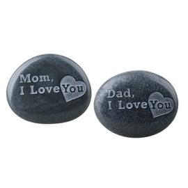 Rockcloud Black Engraved Inspirational Stones Love Stones, Mother's