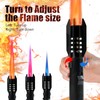 Camping Torch Lighter, Bright Fire Windproof Butane Refillable Straight Flame