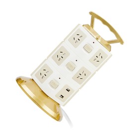 OSALADI USB Power Strip Tower with Layers Multiple USB Ports Overload Protection Compact Design for Home Office Cord High Temperature Resistant Durable Board