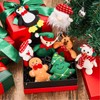 Shappy Christmas Tree Plush Ornaments Set Mini Christmas Plush Toys