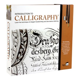 SpiceBox Learn Calligraphy Set for Beginners with Pens and Introduction Book for Adults, Hand Lettering Penmanship Learning Kit, Multi Colors (06772)