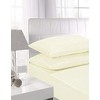 Niys Luxury Beddings Pillowcase Pairs, 2 Pack, Poly Cotton, Cream, House Wife, Envelope, Wrinkle Resistant, Modern Style, Solid Pattern