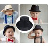 ECYC Children Jazz Hats Kids Solid Color Linen Fedoras Caps