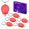 RaySoar 6 Pack Ultra Bright Red LED Keychain Flashlight, Mini