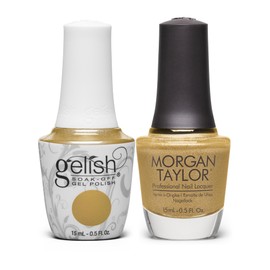 Gelish & Morgan Taylor Holiday Winter Collection A Fuzzy Feeling Duo Value Sets - 15mL Gel Nail Polish and 15mL Nail Lacquer Pack, 2 pcs. (Cuddle Me Tight)