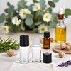 Juroicessry 2Pcs Black 30ML Clear Empty Glass Essential Oil Roller