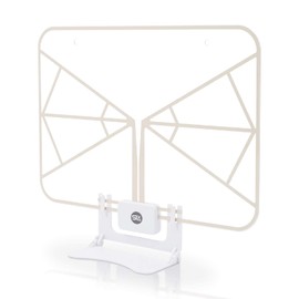 Indoor TV Aerial for Digital Freeview, 2021 SLx 4K HD Paper-Thin Transparent TV Aerial HD TV Antenna with Built In USB Powered Signal Booster