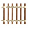 AENZOOY 6 Pack Zinc Alloy Black Walnut Kitchen Pulls Cabinets