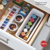 Copco Basics Drawer Organizer, 9.81 x 3.81 x 2.1-Inches, White/Charcoal