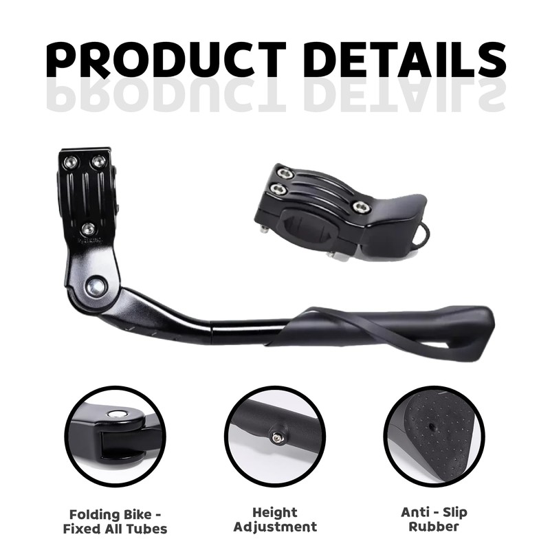 ZHYTUAL Bicycle Stand E-Bike Height Adjustable Side Stand Stable and
