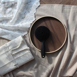 GLGL Premium Scalp & Shampoo Brush for Curly & Wet Detangle Hair. Round Pin Tip Type for Massaging Scalp Smooth. Made in Korea