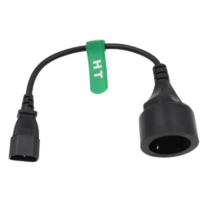 HangTon UPS PDU 10A 250V 電源コードアダプター C14 - Euro Schuko