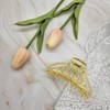 Half ponytail pin, half hairpin, butterfly-shaped round pin, hair clip pin transparent yellow 3ea
