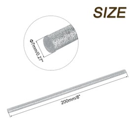 uxcell 30pcs Full Size Hot Glue Gun Sticks 8-inch x 0.27-inch High Sticky Small Hot Glue Sticks for Glue Gun, Glitter Silver